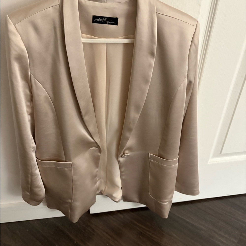 Satin Cream Blazer